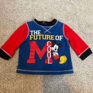 Disney Mickey Mouse Long Sleeve Tee Baby 3-6 months blue red